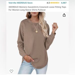 Coffee colored crewneck